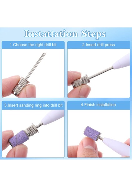 Mandrel Tırnak Matkabı Ucu, Tırnak Matkabı Için 20 Adet Zımpara Ucu, 3/32 Inç Zımpara Bandı Şaftı Yedek Tırnak Matkabı Ucu (Yurt Dışından) indirimleri