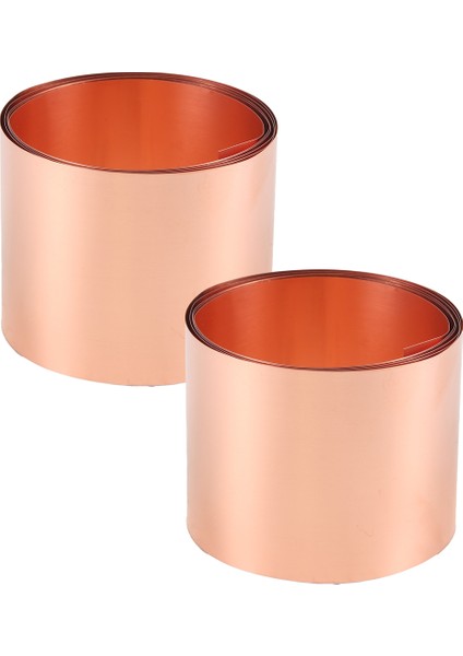 Bakır Levha Rulosu, Metal Folyo Levha 1000MM x 50MM x 0,1mm 2 Adet (Yurt Dışından)