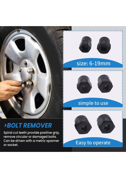 13 Parçalı Darbeli Cıvata Somun Sökme Seti, Somun Sökme Soketi, Cıvata Sökme Alet Seti (Yurt Dışından) indirimleri