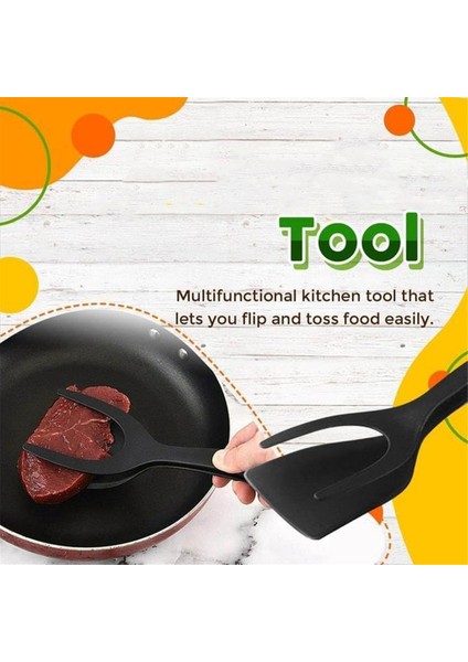 2'si 1 Arada Saplı Maşa, Kızarmış Yumurta Için Spatula Maşası, Naylon Ekmek Maşası, Pişirme Aleti, Mutfak Eşyaları (Yurt Dışından) fırsatları