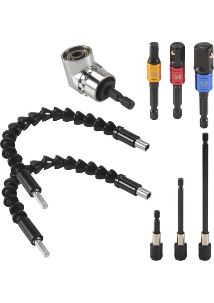 Esnek Matkap Uzatma Altıgen Şaftlı Matkap Somun Sürücü Bit Seti, Bükülebilir Matkap Ucu, Üniversal Soket Adaptör Seti (Yurt Dışından) fiyatları
