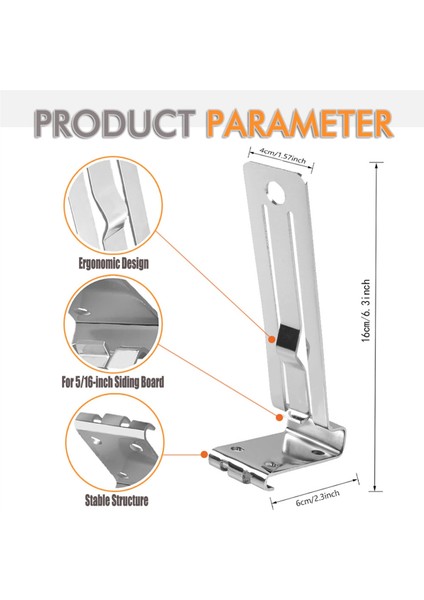 Hardie Levha Kaplama Aletleri Için 4'lü Kancalar, 5/16 Inç Fiber Çimento Kaplama, Duvar Ankraj Kaplama Kurulum Aletleri (Yurt Dışından)