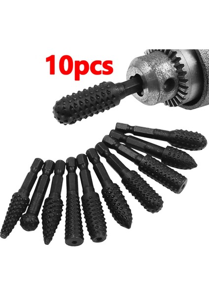 Ahşap Oymacılığı Için 10 Adet Döner Törpü Seti 1/4 Inç Altıgen Şaftlı Döner Frezeler (Yurt Dışından) indirimleri