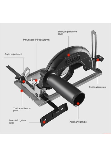El Açı Taşlama Makinesi Dönüştürücüsü Kesiciye 40 mm Derinlik Ayarlanabilir Taşlama Makinesi Braketi Kesme Ağaç Işleme Masası Aletine (Yurt Dışından) fırsatları