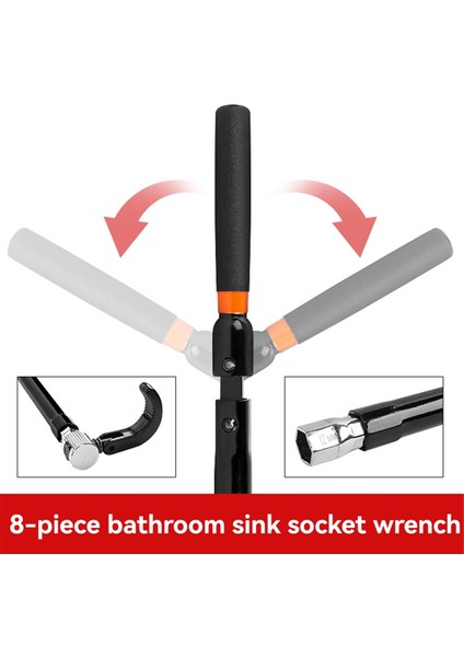 Soketli Musluk Anahtarı Tesisatçı Soket Anahtarı Dayanıklı Musluk Arka Somun Anahtarı Musluk Montaj Tamir Aleti El Aleti (Yurt Dışından) fırsatları