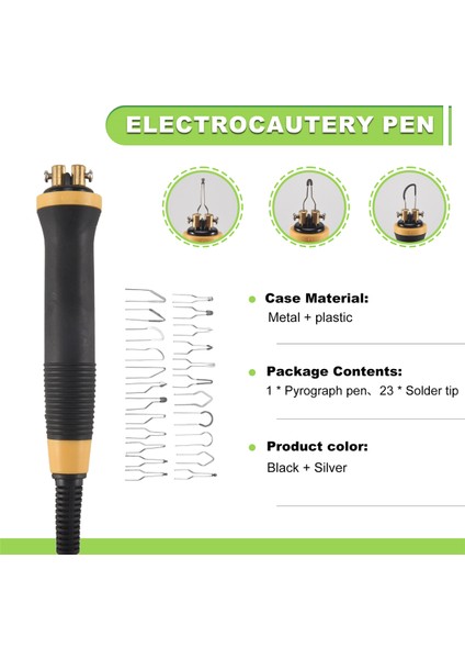 1/adet Elektrokoter Kalem Pirografi Makinesi Sap Lehim Ucu 23/adet Kabak, Tahta, Deri, Kabuk Için (Yurt Dışından) fırsatları