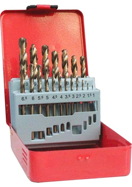 19 Parçalı Kobalt Matkap Ucu Seti 1,0-10 mm M35 Karbür Matkap Uçları %5 Kobalt Büküm Matkabı Hss Metrik Matkap Ucu Seti (Yurt Dışından)