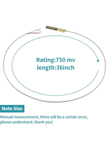Heat Glo Heatilator Için 36 Inç 750MV Termokupl, Şömine Parçaları Q313A Için 750℃ Milivolt Termokupl Değiştirilebilir, 3 Adet (Yurt Dışından) fırsatları