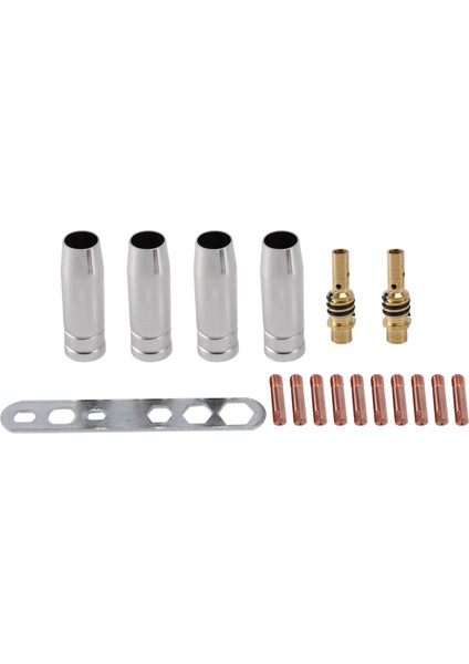 17 Adet/set 15AK Mig/mag Kaynak Nozulu Temas Uçları 0,8X25 mm M6 Gaz Konnektörü Tutucu Seti (Yurt Dışından)