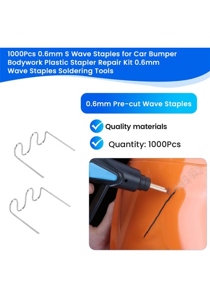 1000 Adet 0,6 mm S Dalga Zımba, Araba Tamponu Gövdesi Için Plastik Zımba Tamir Takımı, 0,6 mm Dalga Zımba Lehimleme Aletleri (Yurt Dışından) indirimleri