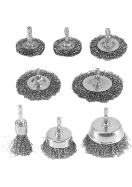 Parça Tel Fırça Tekerleği Bardak Fırça Seti 1/4 Inç Altıgen Şaftlı Kaba Kıvrımlı Karbon Çelik Tel Tekerlek Pas Temizleme Için (Yurt Dışından) fiyatları