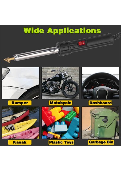 150W 3'ü 1 Arada Plastik Kaynak Makinesi, Plastik Kaynak Kiti, Lehimleme Uçları, Kendin Yap Plastik Kaynak Makinesi Kiti, Tamponlu Kayak Onarımları, Ab Fişi (Yurt Dışından) indirimleri