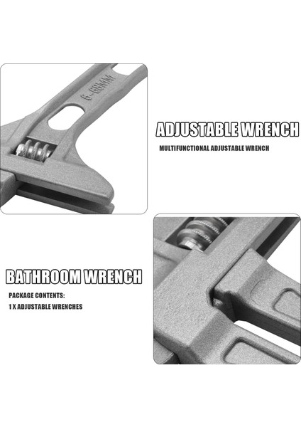 Ayarlanabilir Anahtarlar 6-68 mm Genişliğinde Çeneli Anahtar Banyo Anahtarı Somun ve Cıvataları Sıkmak Veya Gevşetmek Için El Aletleri (Yurt Dışından) indirimleri