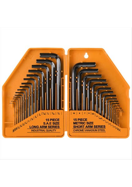 30 Parçalı Altıgen Anahtar Seti Bilyalı Anahtar Metrik Inç Altıgen Alet Altıgen Anahtar Anahtarı (Yurt Dışından)