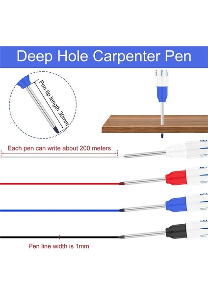 10 Adet Derin Delik Işaretleyici Kalem, Marangozluk Plastik Metal Cam Işaretleme Aracı (Yurt Dışından) fiyatları