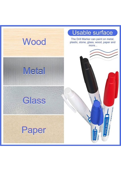 10 Adet Derin Delik Işaretleyici Kalem, Marangozluk Plastik Metal Cam Işaretleme Aracı (Yurt Dışından) fırsatları