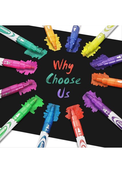 Simli Kalemler, 12 Parça Simli Kalemler, Kendin Yap El Sanatları Için Boya Kalemleri (Yurt Dışından) fırsatları