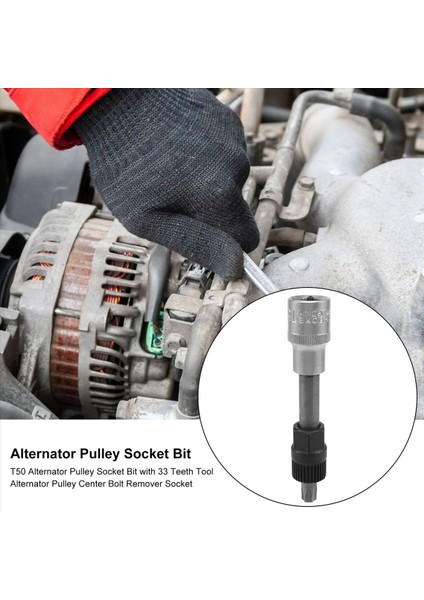 T50 Alternatör Kasnağı Soket Ucu 33 Dişli Alet Sökme Soketi (Yurt Dışından) indirimleri