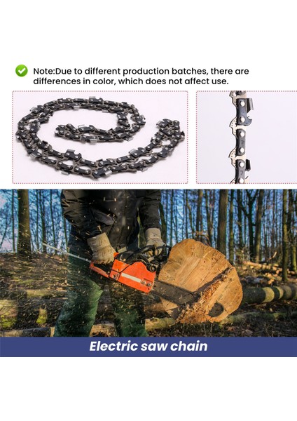 Çeşitli Testereler ve Elektrikli Testereler Için 3/8 Inç 1,3 mm 57TG 40 cm (16 Inç) Yedek Zincirli 2'li Testere Zinciri Paketi (Yurt Dışından)