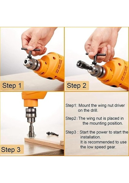 Güç Kanat Somunu Sürücü Bit Seti, Yuva Kanat Somunları Matkap Ucu Derin Soket (Yurt Dışından) indirimleri