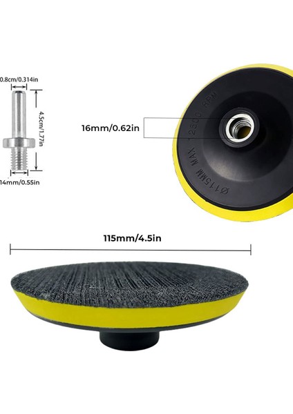 30 Parçalı Matkap Ucu Zımpara Aparatı Zımpara Kağıdı 60/80/100 ve 5 Inç Arka Ped Seti, Elektrikli Kelepçe Diski, Pedli (Yurt Dışından) fiyatları