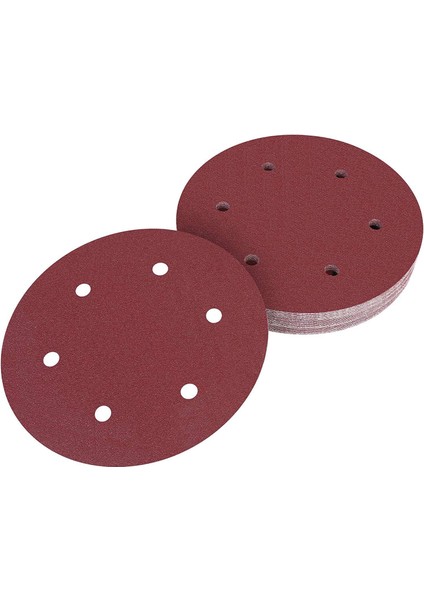 30 Adet 225 mm Zımpara Diski, 120 Grit Cırt Cırtlı Zımpara Pedi, Uzun Boyunlu Zımpara Makinesi Için 6 Delikli Zımpara Kağıdı, Alçıpan Zımpara Makinesi (Yurt Dışından)