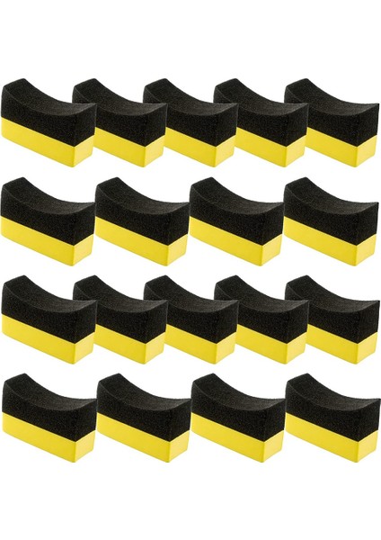 18'li Paket Lastik Parlatma Aplikatör Pedleri Lastik Parlatma Aplikatör Pedleri Araba Camı Boyalı Çelik Için Cila Süngeri (Yurt Dışından)