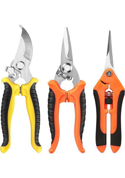 3'lü Bahçe Budama Makası, Paslanmaz Çelik Bahçe Makası, Bahçe Makası, Bahçe Makası, Bahçe Makası (Yurt Dışından)