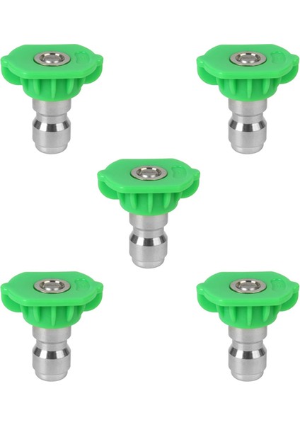 Basınçlı Yıkayıcı Püskürtme Ucu Seti, Basınçlı Yıkayıcı Aksesuarları Için Yedek Püskürtme Ucu Uçları, 5'li Paket (Yeşil) (Yurt Dışından)