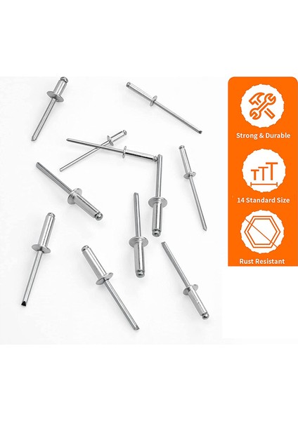 600 Adet Pop Perçin Çeşitleri Seti, 14 Boyutta Alüminyum Perçinler 3/32 Inç, 1/8 Inç, 5/32 Inç, 3/16 Inç, Çeşitli Perçinler (Yurt Dışından) fiyatları