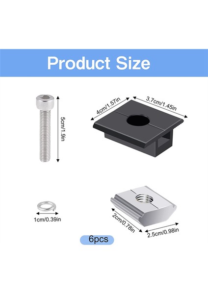 6'lı Paket Merkez Kelepçesi 30 mm Siyah T Şeklinde Merkez Kelepçesi Fotovoltaik Ayarlanabilir Güneş Paneli Merkez Kelepçesi Güneş Paneli Için (Yurt Dışından) fiyatları
