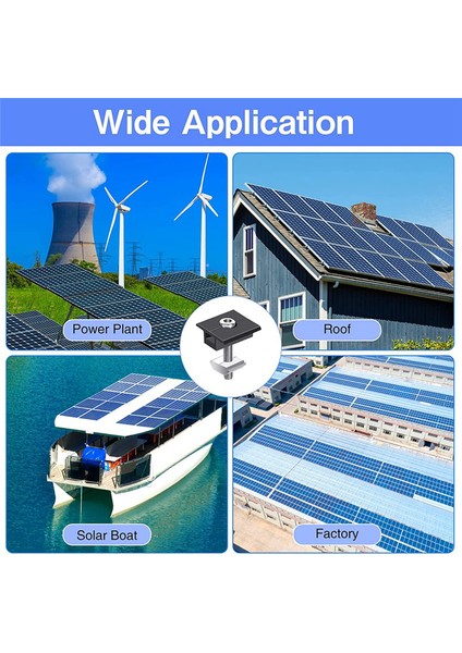 6'lı Paket Merkez Kelepçesi 30 mm Siyah T Şeklinde Merkez Kelepçesi Fotovoltaik Ayarlanabilir Güneş Paneli Merkez Kelepçesi Güneş Paneli Için (Yurt Dışından) indirimleri
