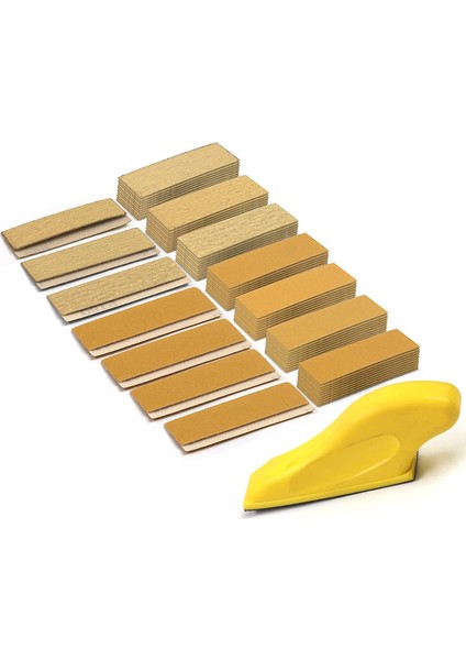 70 Parça Zımpara Kağıdı Seti, Islak Kuru Cırt Cırtlı Alümina Zımpara Bloğu, 3,5x1 Inç, Ahşap El Sanatları Için 80 Ila 600 Grit Zımpara Kağıdı (Yurt Dışından)