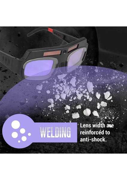 Güneş Enerjili Otomatik Kararan Kaynak Maskesi, Kask, Gözlük, Kaynakçı Gözlüğü, Ark Darbe Önleyici Lens ve Saklama Kutusu (Yurt Dışından) fırsatları