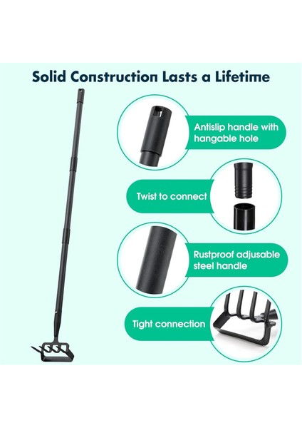 Bahçe Çapası - 62 Inç Uzunluğunda Üzengi Çapası Bahçe Aletleri Kültivatörü, Ayarlanabilir Saplı Ağır Hizmet Tipi Bahçe Çapası (Yurt Dışından) fiyatları