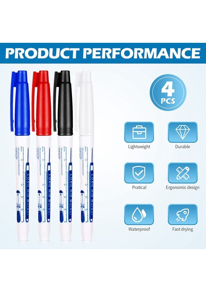 4 Adet Derin Erişimli Kalem Uzun Burunlu Su Geçirmez 30 mm Erişimli, 4 Renk (Yurt Dışından) modelleri