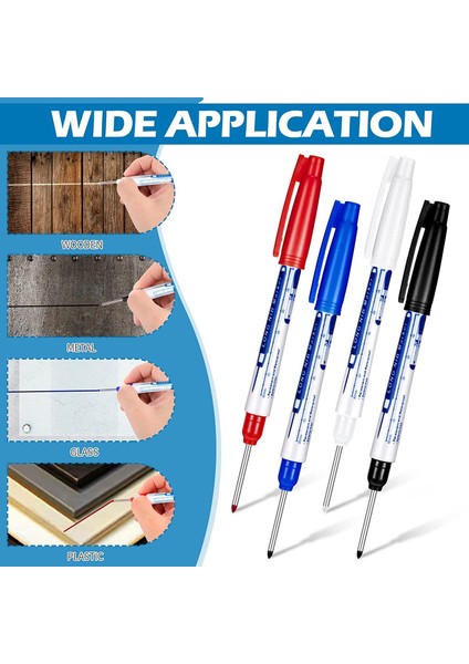 4 Adet Derin Erişimli Kalem Uzun Burunlu Su Geçirmez 30 mm Erişimli, 4 Renk (Yurt Dışından) indirimleri