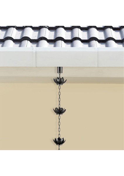 Yağmur Zinciri Seti, Adaptörlü Oluklar Için 4 Ft Bakır Kaplamalı Yağmur Zinciri, Oluk Iniş Borusunu Değiştirmek Için Lotus Yağmur Zinciri Kapları (Yurt Dışından) indirimleri