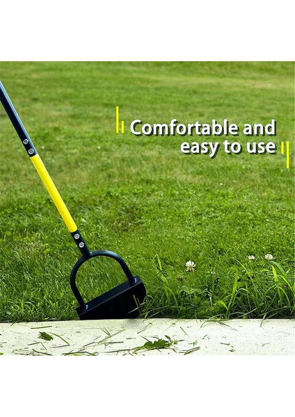 Testere Dişli Çim Kenar Kesme Aleti, T Saplı Yarım Ay Çim Kenar Kesme Aleti, Uzun Saplı Kaldırım Çimi Basamaklı Kenar Kesme Aleti, 38 Inç Siyah Sarı (Yurt Dışından) fırsatları