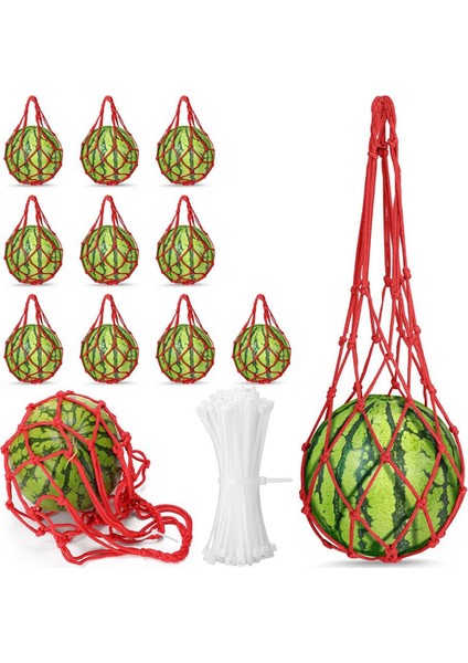 12 Adet Karpuz Filesi Kavun Hamak Kavun Beşiği Bitki ve Bahçe Destekleri Balkabağı Destek Askılı Çanta Kırmızıyı Korur (Yurt Dışından)