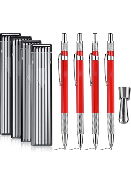 Streak Kaynakçı Kalemi, Mekanik Metal Işaretleyici Gümüş Kalem, Kaynak, Imalat ve Ağaç Işleri Için Dahili Kalemtıraşlı (Yurt Dışından)