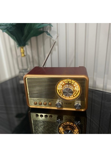Gold Retro & Vintage Nostaljik Radyo Bluetootlu Fenerli Mini Kibar Fm Radyo Şık Ve Tarz Bir Arada - Videolu Ürün indirimleri