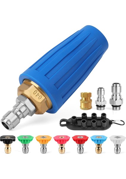 Turbo Nozullu Basınçlı Yıkama Makinesi, 4000 Psı Döndürülebilir Basınçlı Yıkama Nozulları (Maksimum 5000 Psı), 1/4 In ve 3/8 In Hızlı Bağlantı, 4.0 Gpm (Yurt Dışından)