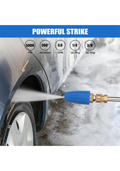 Turbo Nozullu Basınçlı Yıkama Makinesi, 4000 Psı Döndürülebilir Basınçlı Yıkama Nozulları (Maksimum 5000 Psı), 1/4 In ve 3/8 In Hızlı Bağlantı, 4.0 Gpm (Yurt Dışından) fırsatları