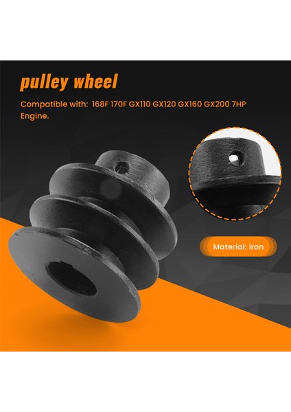 Honda 168F 170F GX110 GX120 GX160 GX200 7hp Atv Go Kart Motorları Için V Kayış Kasnağı Delik Kalıbı Çift Yiv (Yurt Dışından) fırsatları