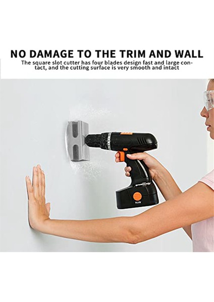 Soket Yiv Açma Makinesi Gravür, Titreşimli Alet Için Kare Delik Kesme Aleti, Alçıpan, Plastik Metal ve Ahşap Için Uygun (Yurt Dışından) fiyatları