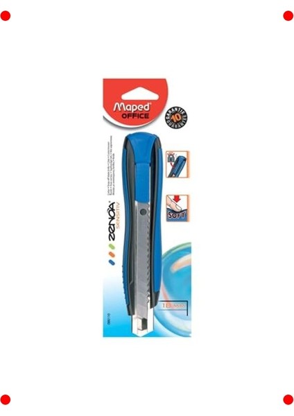 Ergonomik Maket Bıçağı 18MM Mavi Güvenli Kilit