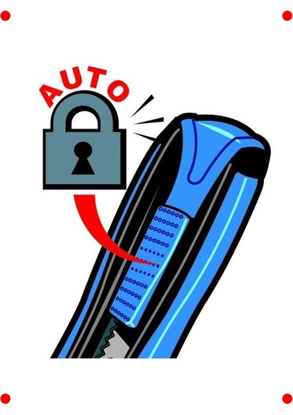 Ergonomik Maket Bıçağı 18MM Mavi Güvenli Kilit modelleri