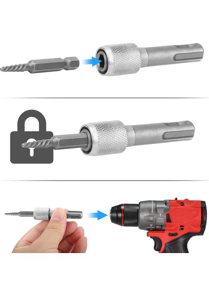 Adet Sds-Plus Matkap Ucu Adaptörü, Sds Plus Uç Adaptörü 1/4 Inç 6,35 mm Altıgen Soket Çelik Matkap Tutucu, Matkap Ucu (Yurt Dışından) modelleri