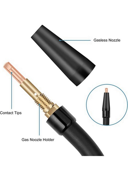 Century FC90 Akı Çekirdekli Tel Besleme K3493-1 035 0,9 mm FC90 Mıg Kaynak Makinesi Kaynak Aletleri Için 7 Adet/takım Gazsız Nozul Ucu (Yurt Dışından) fiyatları